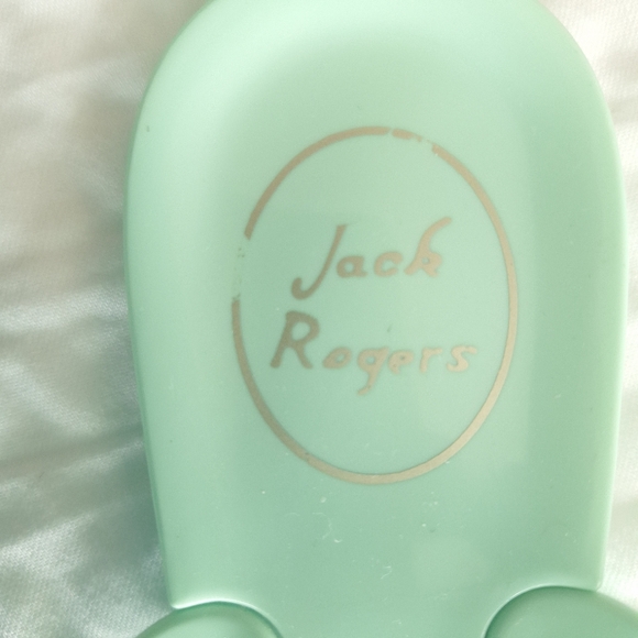 JACK ROGERS Women's Seafoam Green Georgica Jelly Boho Thong Sandals Size 8 - Picture 5 of 12